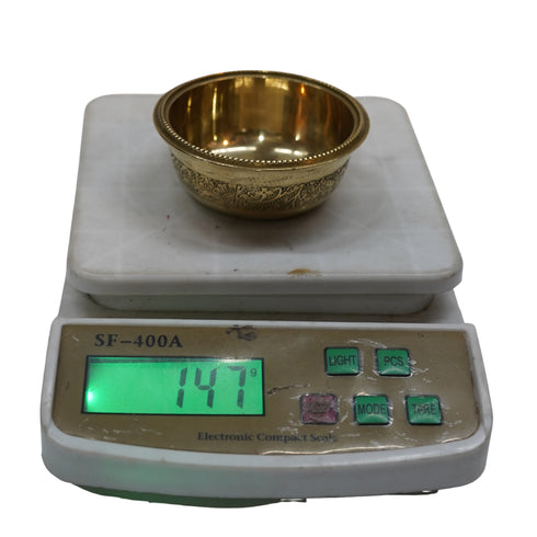 Brass Floral Serving Bowl Set of 6