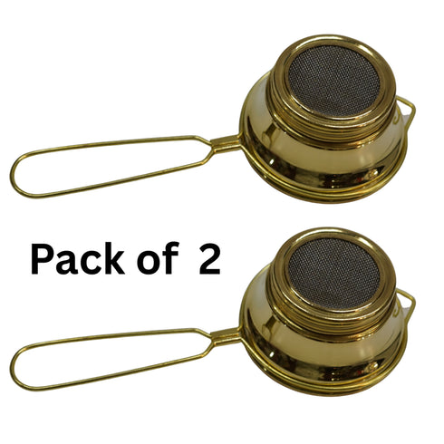 Handcrafted Brass Tea Strainer Set of 2