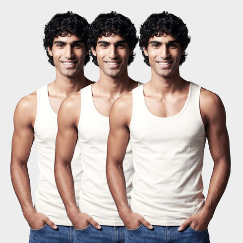 Bummer 100% Cotton Men's Vest - 3 Pack
