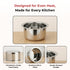 Vinod Stainless Steel Induction Friendly Flat Bottom Tope without Lid 6 Litre with Mirror Finish Strong and Durable Rust Free No 18