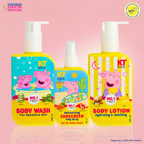 Kt Kids Peppa Pig Kids Body Care Kit With a Fancy Gift Bag Free Peppa KeyChain