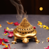 Servdharm Pure Brass Meru Shri Yantra and Turtle Loban Daan | Dhoop Dani | 816 g