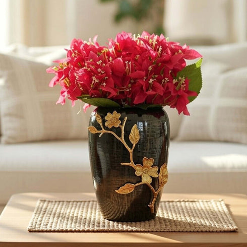 BehomaMidnight Steel Vase