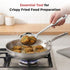 Vinod Stainless Steel Queens Perforated Skimmer Heavy Gauge Strainer Jhara 36.5 cm I Set of 2 I no 1
