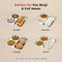 Vinod Stainless Steel 3 In 1 Compartment Plate with Round Edges Pav Bhaji Plate Idli Sambhar Plate Lunch Dinner Plate Pack of 2
