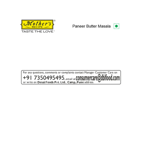 Mothers Recipe Pune Paneer Butter Masala Mix
