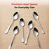 Vinod Decora Stainless Steel Dessert Spoon Set of 12 Piece Heavy Gauge Steel Mirror Finish Rust Free Tough Strong and Durable