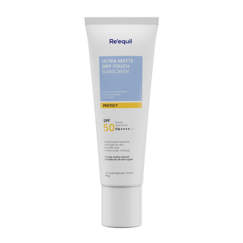 Re'equil Ultra Matte Dry Touch Sunscreen Gel SPF 50 PA++ 50g