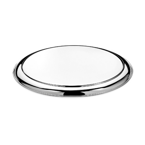 Vinod Stainless Steel Rajbhog Plate Set of 6 28.5 cm Lunch and Dinner Plate Highest Quality Stainless Steel Mirror Finish Rust Free