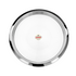 Vinod Stainless Steel Two Tone Plate Set of 6 29.5 cm Lunch Plate Dinner Plate High Grade Stainless Steel Mirror Finish Rust Free