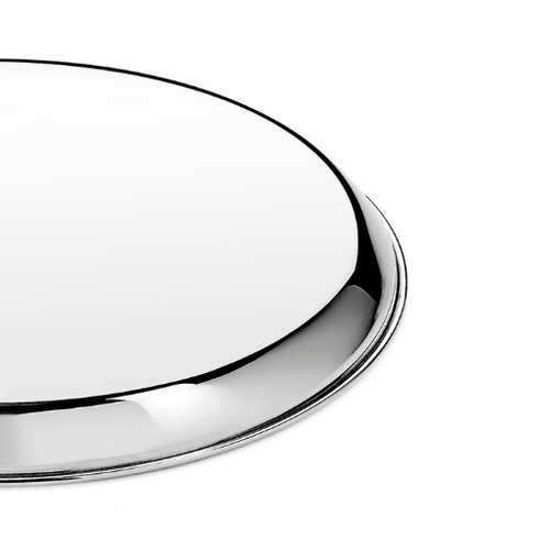 Vinod Stainless Steel Kanchan Bogi Dish Set of 6 18 cm Serving Dish Snack Plate High Grade Stainless Steel Mirror Finish and Rust Free