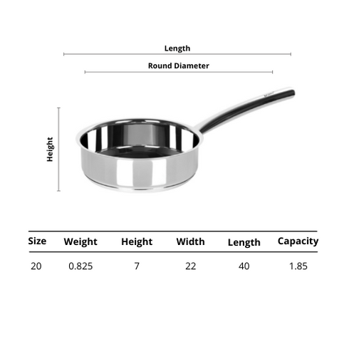 Vinod Doniv 3 Piece Majestic Sandwich Bottom Cookware Set 1 Piece Kadhai with Lid 24 cms 1 Piece Sauce Pan with Lid 14 cms and 1 Piece Fry Pan 20 cms
