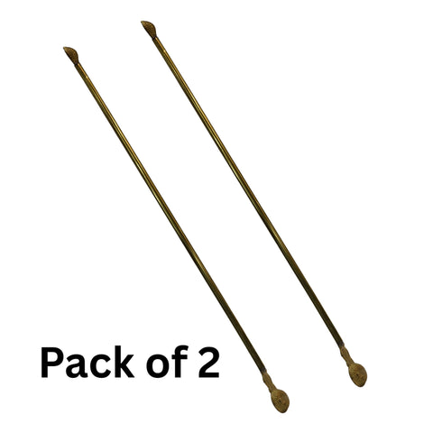 Brass Hawan Spoon for Pouring Ghee Set of 2