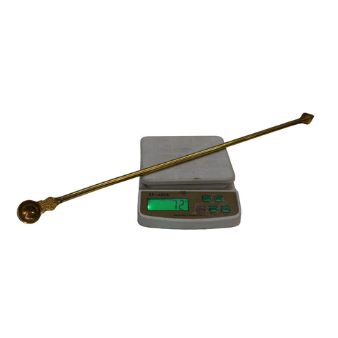Brass Hawan Spoon for Pouring Ghee Set of 2
