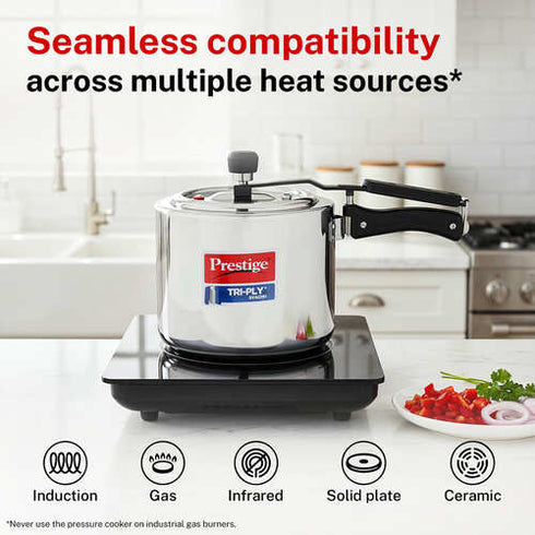 Prestige 3 Litre Triply Svachh Inner Lid Pressure Cooker 3 L