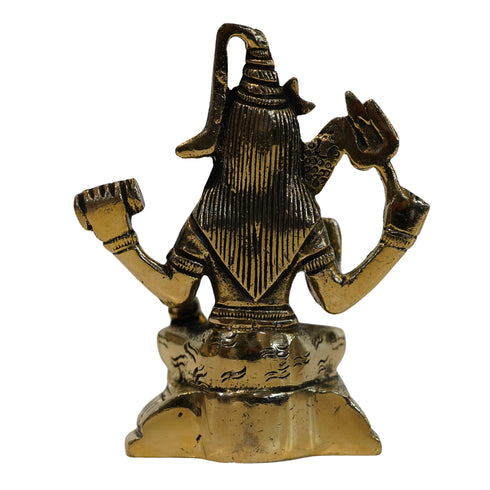 Brass Shiva Blessing Posture Religious Idol 657g