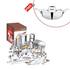 Vinod 114 Pieces Deluxe Griha Pravesh Set with Complimentary Pawali and Kadai Ideal for Weddings and Housewarming Gifting