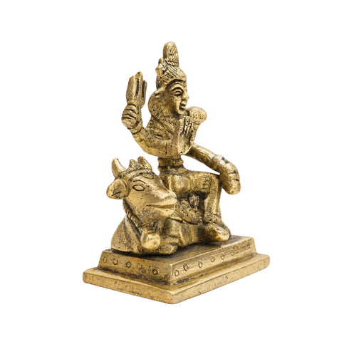 Brass Shiva Idol on Nandi 267g