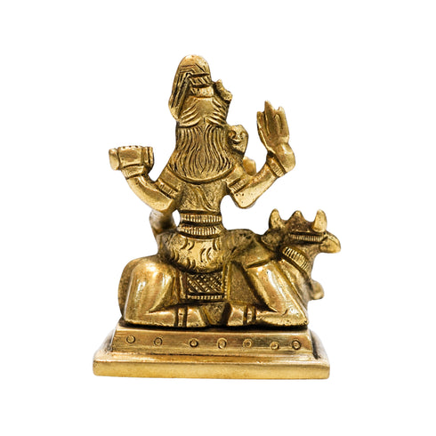 Brass Shiva Idol on Nandi 267g