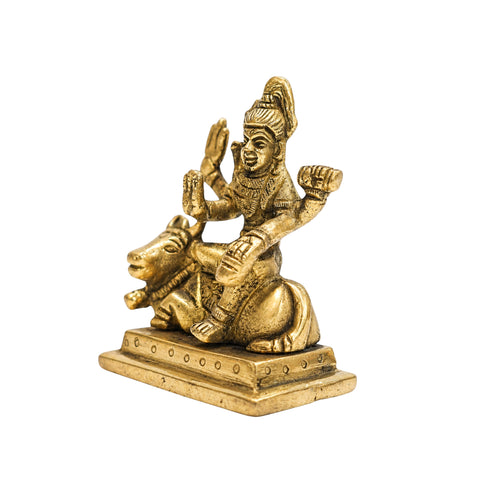 Brass Shiva Idol on Nandi 267g