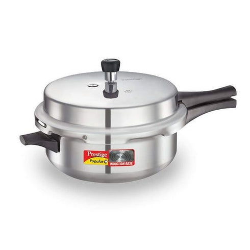 Prestige Popular Plus Virgin Aluminium Gas And Induction Compatible Senior Deep Pan Pressure Cooker 6 L Silver