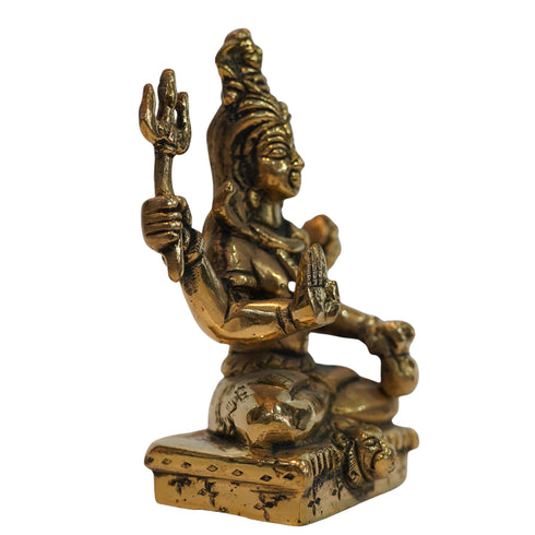 Brass Mahadev Blessing Pose Decorative Statue 1016g