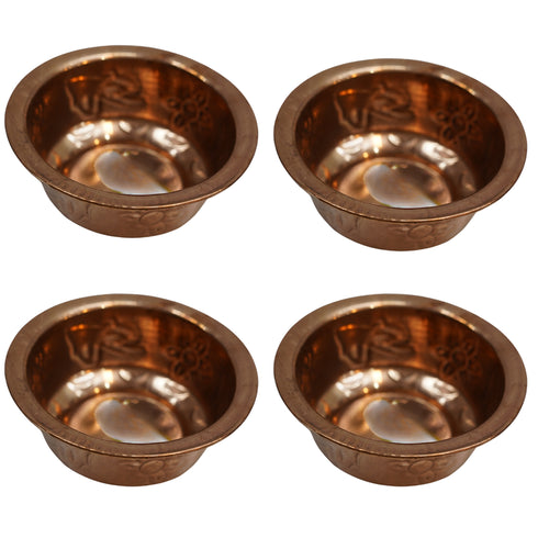 Copper Puja Prasad Bowl 97g Pack of 4