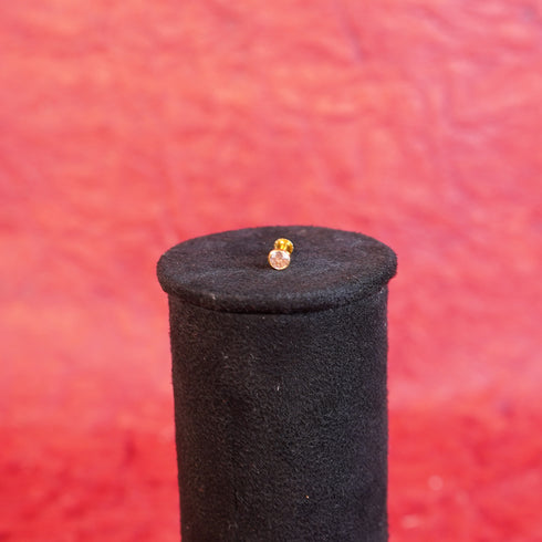 22 Carat Gold Nose Pin With Pink Stone 0.66g by Mahita Collections