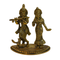 Brass Radha Krishna Idol with Peacock Design 1100g