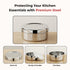 Vinod Stainless Steel Hammered Puri Dabba Set of 4 Capacity 1200 ml 1500 ml 2100 ml 2500 ml Heavy Gauge Steel Airtight Lids and Rust Free