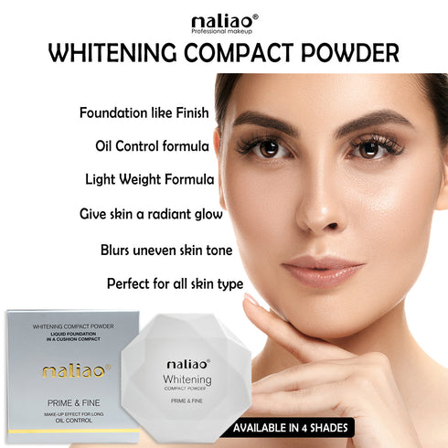Maliao Prime & Fine Whitening Compact Powder Foundation