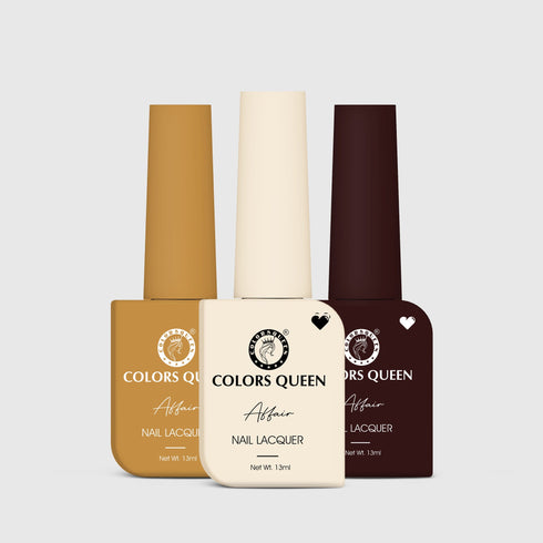 Colors Queen Affair Matte Nail Paint Set of 3 – Highly Pigmented Enamel