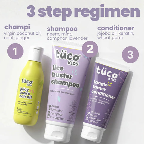 Tuco AntiLice Regimen Shampoo + Conditioner + Hair Oil