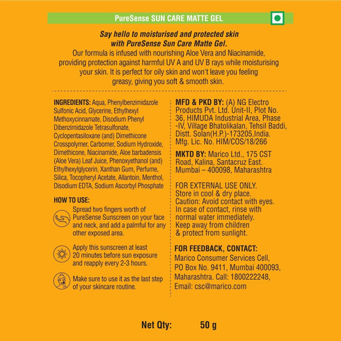 PureSense Sun Care Matte Gel