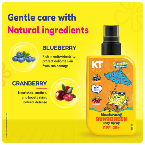 Kt Kids Gift Set Body Care For Boys & Girls 3 Years Soft Body Wash Lotion Body Sunscreen Mosquito Spray Yellow Gift Bag FREE Keychain
