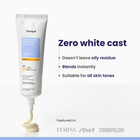 Re'equil Ultra Matte Dry Touch Sunscreen Gel SPF 50 PA++ 50g