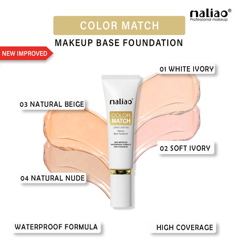 Maliao Color Match Long|Lasting Makeup Base Foundation