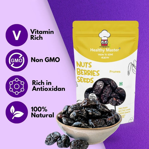 Healthy Master Premium Quality Prunes Rich in Vitamin C
