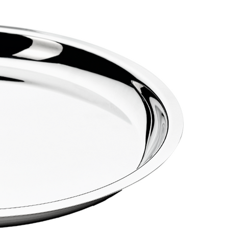 Vinod Stainless Steel New Tat Dinner Plate Set of 4 28.5 cm Highest Grade Stainless Steel Mirror Finish and Rust Free