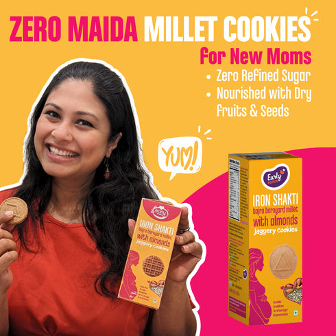Early Foods Bajra Barnyard Millet Jaggery Cookies