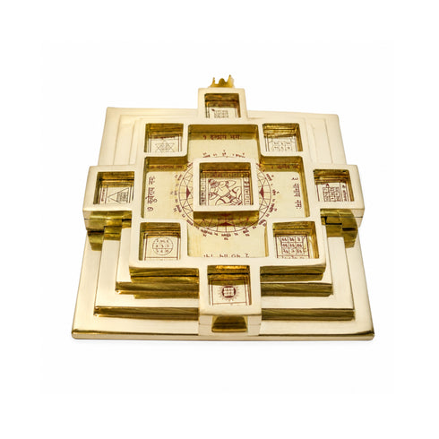 Brass Kuberaya Namha Yantra Sacred Vastu Plaque 1770g