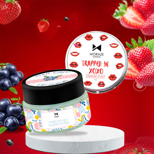Moraze Cosmetics Combo pack of Lip scrub & Lip balm