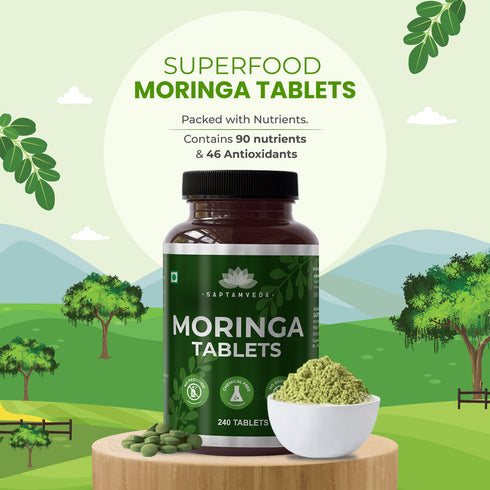 Saptamveda Organic Moringa Tablets