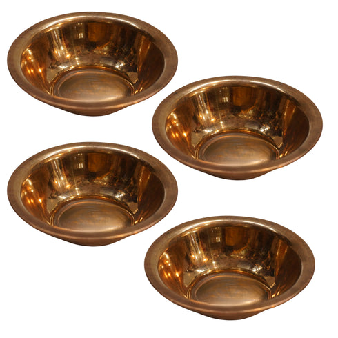 Copper Puja Prasad Katori 49g Pack of 4