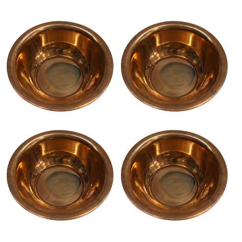 Copper Puja Prasad Katori 49g Pack of 4