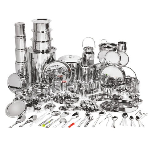 Vinod 121 Pieces Deluxe Griha Pravesh Set a Grand Gifting Collection for Weddings Anniversaries and Special Auspicious Occasions