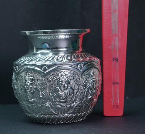 Pure Silver Ashta Laxmi Lota 121.65g By Mahita Collections