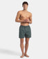 Jockey Super Combed Mercerized Cotton Woven Checkered Boxer Shorts with Back Pocket | Dark Forest & Seaport Teal (Pack of 2)