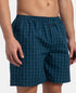 Jockey Super Combed Mercerized Cotton Woven Checkered Boxer Shorts with Side Pocket | Dark Forest & Seaport Teal (Pack of 2)