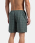 Jockey Super Combed Mercerized Cotton Woven Checkered Boxer Shorts with Side Pocket | Dark Forest & Seaport Teal (Pack of 2)